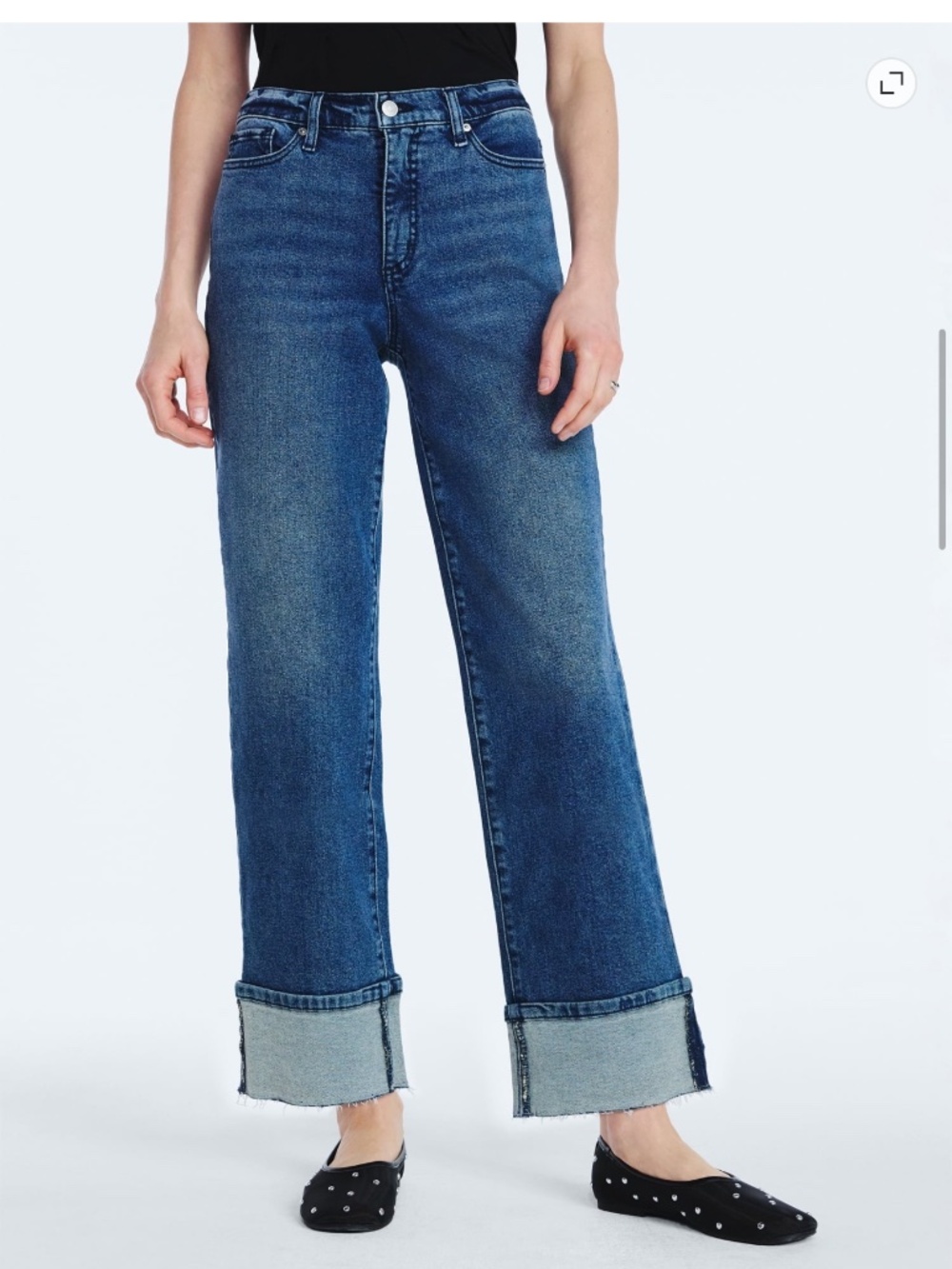 Scoop Women’s Brenna Benton Cuffed Ankle Denim Jeans Size 6 NWT